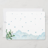 冬のスポーツをする少年の誕生日招待状 招待状 (裏面)