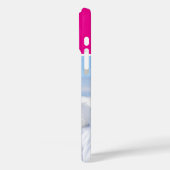 冬のスポーツ写真 モノグラム入り ホットピンク Case-Mate iPhoneケース (裏面 / 左)