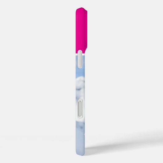 冬のスポーツ写真 モノグラム入り ホットピンク Case-Mate iPhoneケース (裏面 / 右)