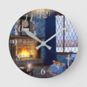 冬のセレニティクロック ラウンド壁時計 (正面)