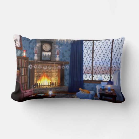 冬のセレニティピロー ランバークッション (正面)