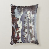 冬のセントラルパーク、ヴィンテージクリスマススリーツ アクセントクッション (正面(垂直))