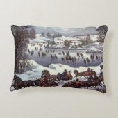 冬のセントラルパーク、ヴィンテージクリスマススリーツ アクセントクッション (裏面)