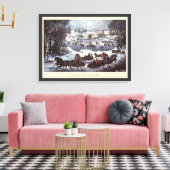 冬のセントラルパーク、ヴィンテージクリスマススリーツ キャンバスプリント (インサイチュ (リビング))