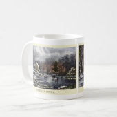 冬のセントラルパーク、ヴィンテージクリスマススリーツ コーヒーマグカップ (正面左)