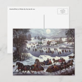 冬のセントラルパーク、ヴィンテージクリスマススリーツ シーズンポストカード (正面/裏面)