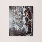 冬のセントラルパーク、ヴィンテージクリスマススリーツ ジグソーパズル (縦)