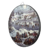 冬のセントラルパーク、ヴィンテージクリスマススリーツ ダーツボード (正面右)