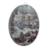 冬のセントラルパーク、ヴィンテージクリスマススリーツ ダーツボード (正面左)