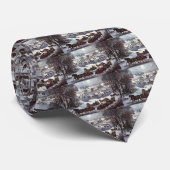 冬のセントラルパーク、ヴィンテージクリスマススリーツ ネクタイ (ロール)