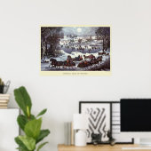 冬のセントラルパーク、ヴィンテージクリスマススリーツ ポスター (ホームオフィス)