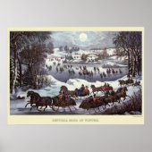 冬のセントラルパーク、ヴィンテージクリスマススリーツ ポスター (正面)