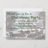 冬のセントラルパーク、ヴィンテージクリスマススリーツ 招待状 (裏面)