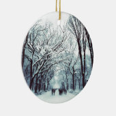 冬のセントラル・パークのモール セラミックオーナメント (右)