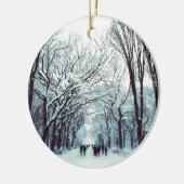 冬のセントラル・パークのモール セラミックオーナメント (左)