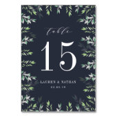 冬のセージ |テーブパーソナライズされたル番号カード テーブルナンバー (正面)