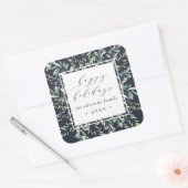 冬のセージ |パーソナライズされた休日 スクエアシール (封筒)