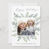 冬のセージ |ホリデーフォトカード シーズンカード (正面)