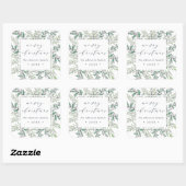 冬のセージ |メリーパーソナライズされたクリスマス スクエアシール (シート)