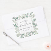 冬のセージ |メリーパーソナライズされたクリスマス スクエアシール (封筒)