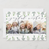 冬のセージ |写真コラージュカード シーズンカード (正面)