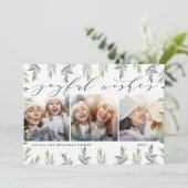 冬のセージ |写真コラージュカード シーズンカード (スタンド正面)