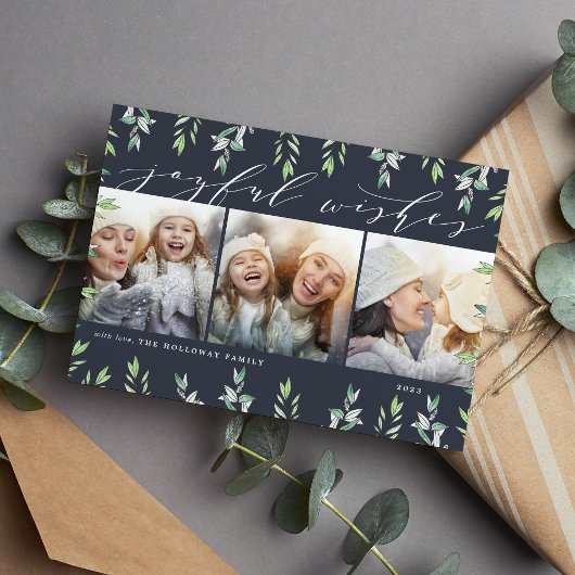 冬のセージ |写真コラージュカード シーズンカード