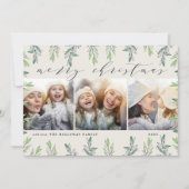 冬のセージ |写真コラージュカード シーズンカード (正面)