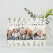 冬のセージ |写真コラージュカード シーズンカード (スタンド正面)