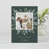 冬のセージ | Merry Christmas Holiday Photo Card シーズンカード (スタンド正面)