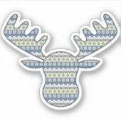 冬のセーター輪郭シール シール (正面)