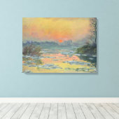 冬のセーヌ川の夕日（クロード・モネ） キャンバスプリント (インサイチュ (ウッドフロア))