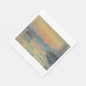 冬のセーヌ川の夕日（クロード・モネ） スタンダードランチョンナプキン (角)