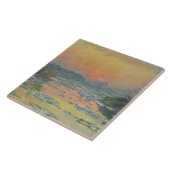 冬のセーヌ川の夕日(クロード・モネ) タイル (側面)