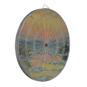 冬のセーヌ川の夕日（クロード・モネ） ダーツボード (正面左)