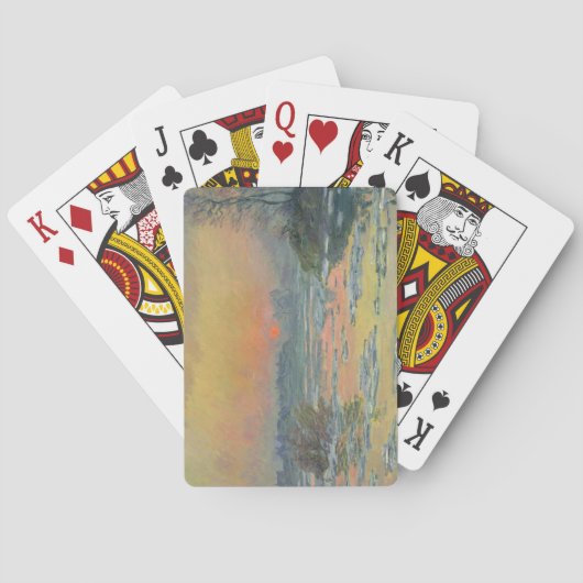 冬のセーヌ川の夕日（クロード・モネ） トランプ (裏面)