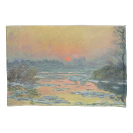 冬のセーヌ川の夕日（クロード・モネ） 枕カバー