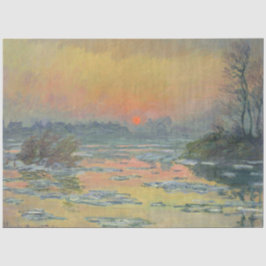 冬のセーヌ川の夕日(クロード・モネ) 薄葉紙