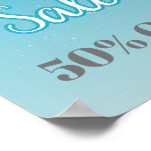 冬のセールのサインを50%オフ編集可能、季節セール ポスター (角)