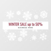 冬のセール、大雪の降るクリスマス  ウィンドウサイン (シート)