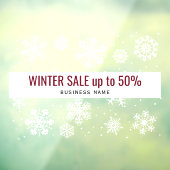 冬のセール、大雪の降るクリスマス  ウィンドウサイン (シート3)