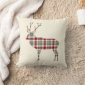 冬のタータンチェック格子毛 クッション (ブランケット)
