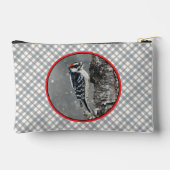 冬のダウンウッドペッカーのオリジナル写真 アクセサリーポーチ (裏面)