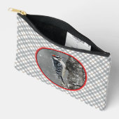 冬のダウンウッドペッカーのオリジナル写真 アクセサリーポーチ (見開き)