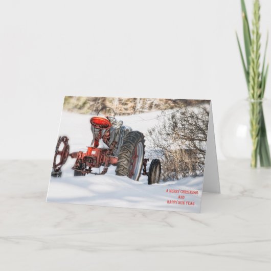 冬のダウンタイムのクリスマスカード シーズンカード (正面)