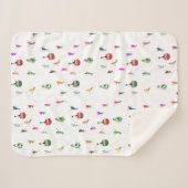 冬のダウンヒルスキーヤーズスキーパターン シェルパブランケット (正面(横))