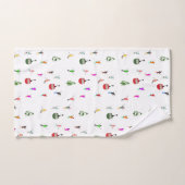 冬のダウンヒルスキーヤーズスキーパターン ハンドタオル (ハンドタオル)