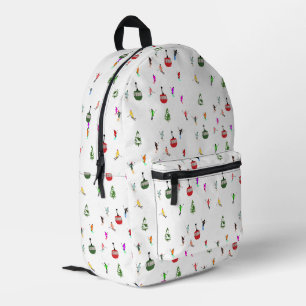 冬のダウンヒルスキーヤーズスキーパターン プリントバックパック