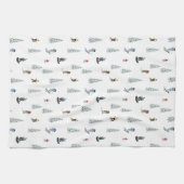 冬のダウンヒルパターン キッチンタオル (横)