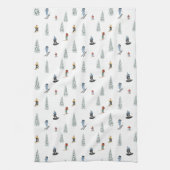 冬のダウンヒルパターン キッチンタオル (縦)